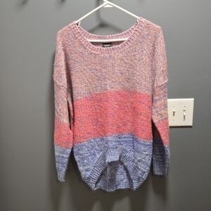 Rue21 Pink and Blue Women's Sweater